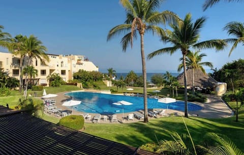 Lush tropical garden just steps from the beach