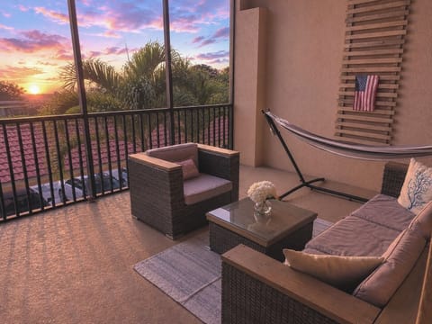 Front Patio with beautiful sunset to enjoy