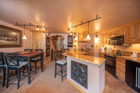 Kitchen and dining room area on main level.