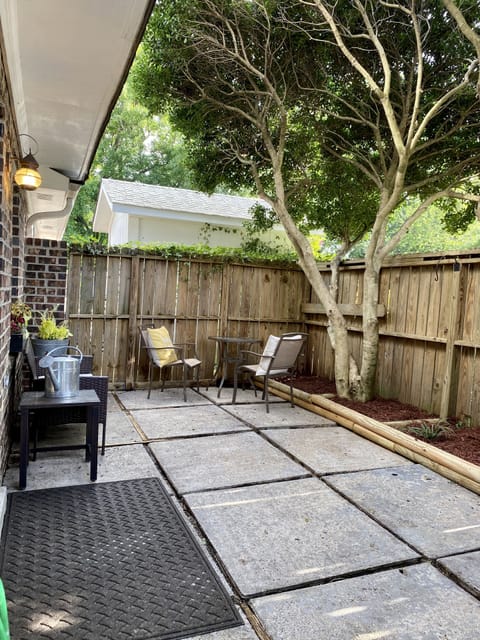 Back Patio that guests enter upon arrival