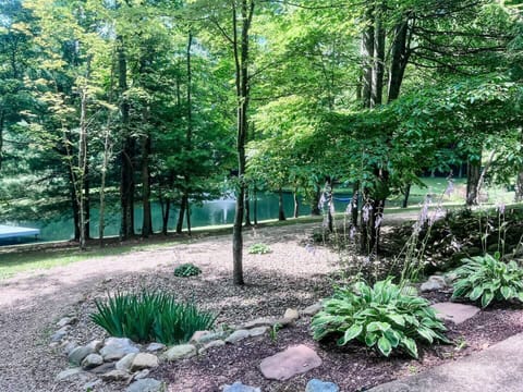 Peaceful mornings start here—with coffee in hand and the pond just steps away.