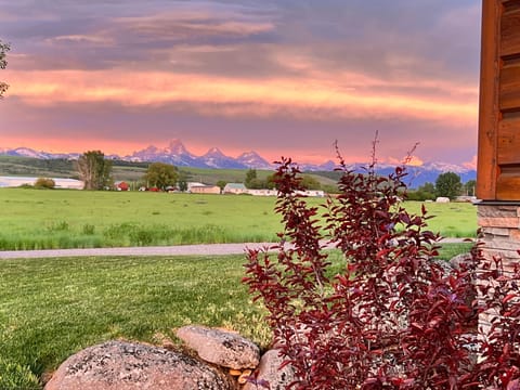 Gorgeous sunset that showcases the stunning views from this property