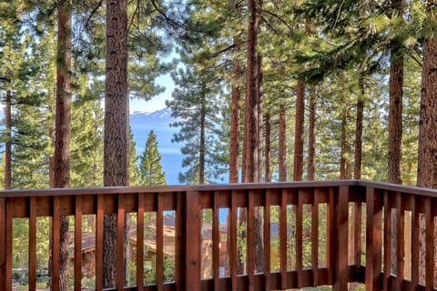 View of Lake Tahoe from the deck off the den.