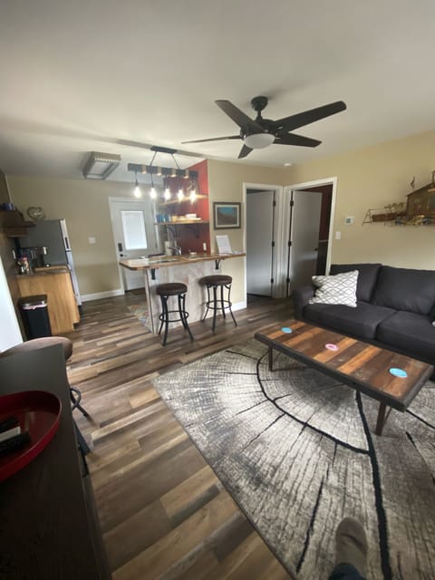 Welcome to the Bridge-view Suite at the Cataract Falls Lodge.