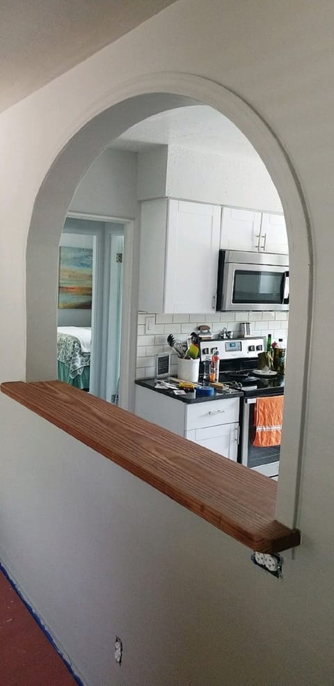 Just putting in the finishing touches on the arched opening!