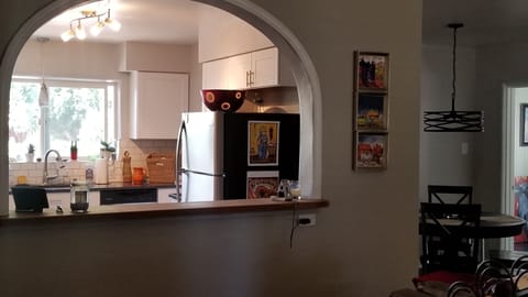 view from front door to kitchen.