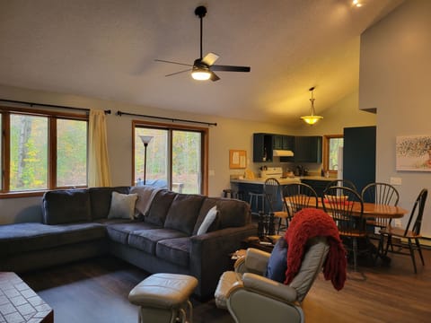 Plenty of room and seating for a movie or watching the game.