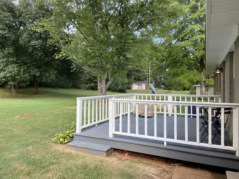 Deck at the back of the house