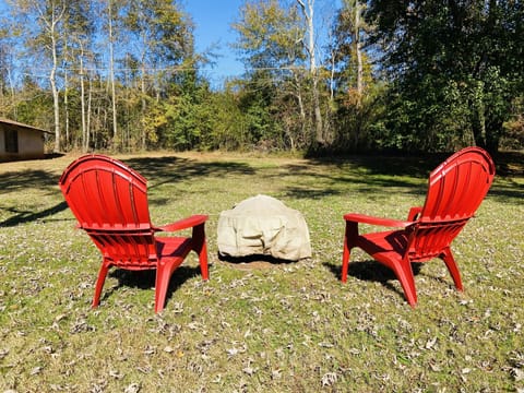 Enjoy the fire pit in the backyard. 

