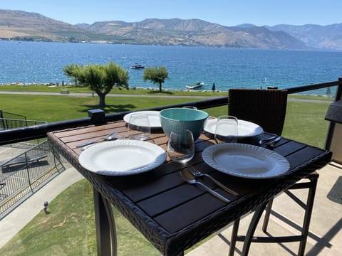 And the perfect spot to sit and enjoy dinner or a glass of wine.