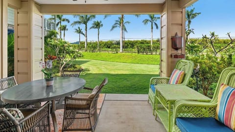 Pili Mai Resort at Poipu #14M - Dining & Seating Lanai - Parrish Kauai