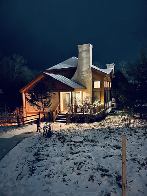 Beautiful night photo - right by the slopes.