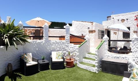 View from the newly created chillout area to the middle and top terraces