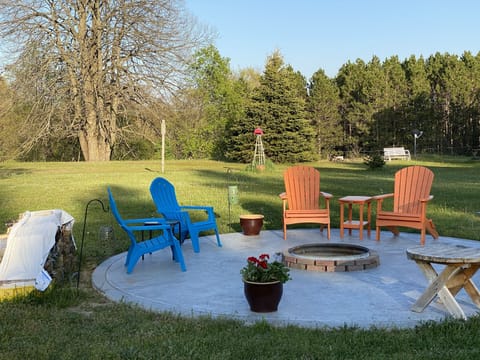 community fire Pit, each site has its own private site