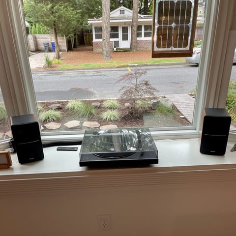 Automatic record player and speakers