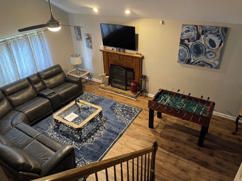 Stairs view of Family/Living area 