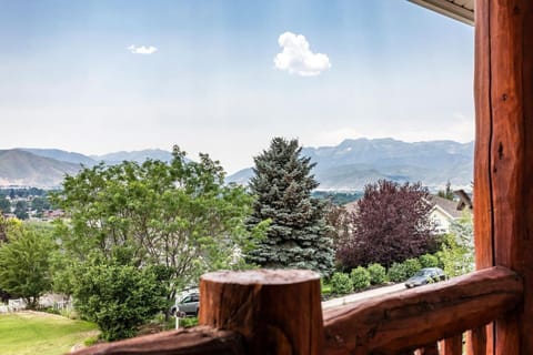 The views of the mountains and valleys from the front porch are breathtaking