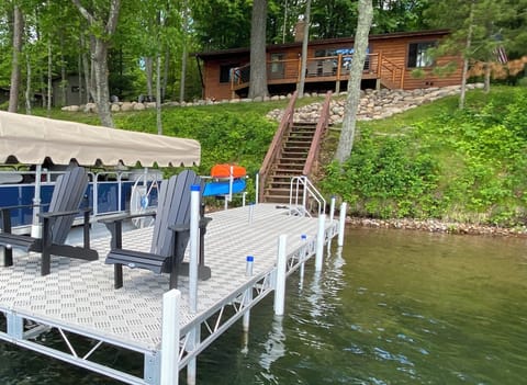 View from the water with ample dock parking if you choose to bring your boat