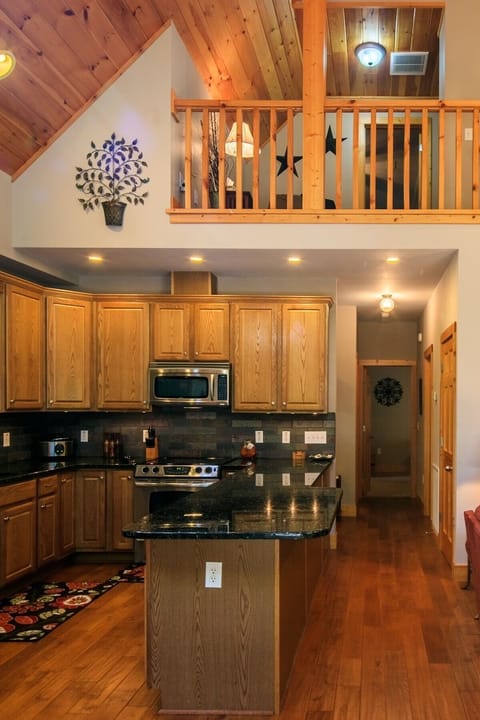 Kitchen is open and perfect for spending time together with friends/family