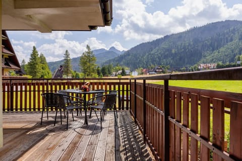 Beautiful view of the mountains from the balcony.