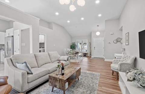 Recessed lights and dimmers in every room! So bright and airy! 
