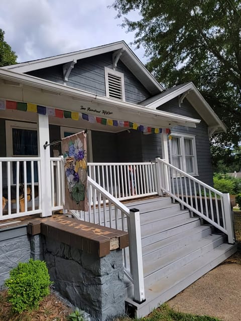 Front Porch has sliding gates at the stairs and the ramp that can be closed off