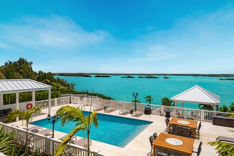 Blue Island Villa - waterfront pool overlooking Chalk Sound