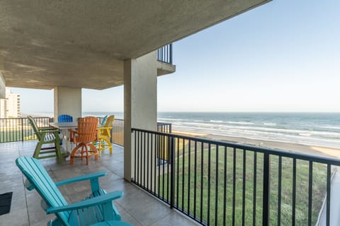 Enjoy the view from the large corner balcony