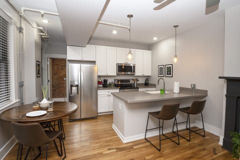 Enjoy making a meal in from our fully stocked kitchen.