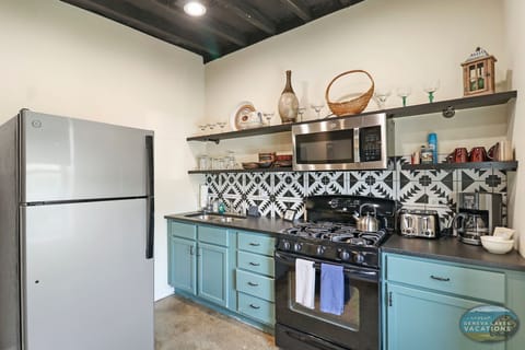 Second floor kitchen with gas stove