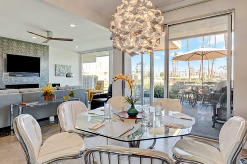 open concept living room and dining