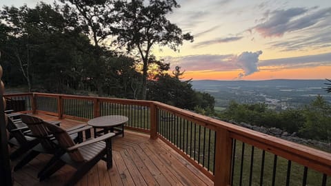 Rear deck at sunset