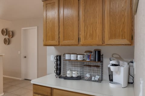 Coffee and Tea Bar always at your access! Keurig and blender for drink prep.