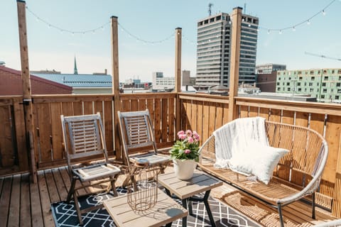 Roof top patio accessed off kitchen