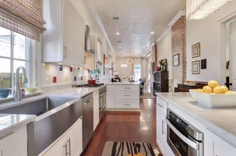 Spacious kitchen with center island.  