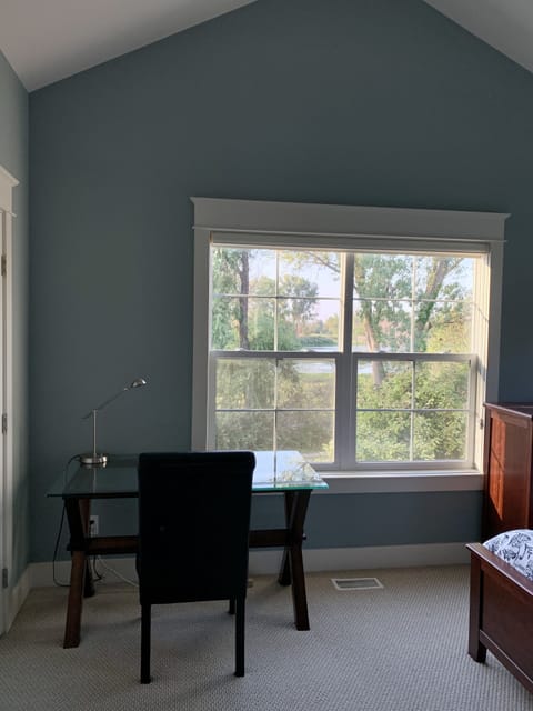 Office space in 2nd Bedroom overlooking Paw Paw River