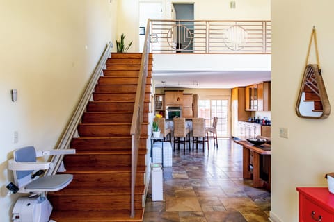 Stairs with a motorized chair