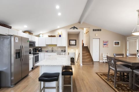 Seating at the table or the island