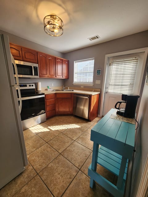 The kitchen is equipped for most any cooking needs...