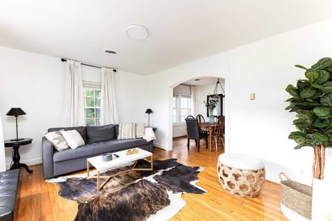 Bright and Airy Living Room with Large Windows and Cozy Vibes