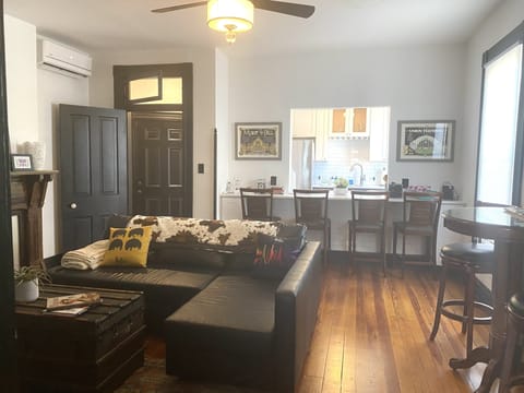 Kit/LR windows overlook tavern outdoor space & sometimes live music! Fun!