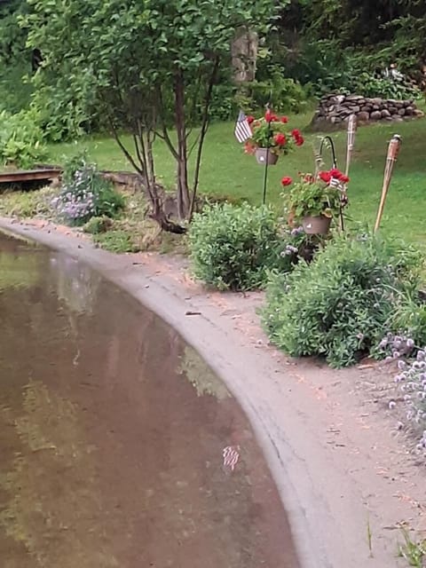 sandy beach to wade or swim