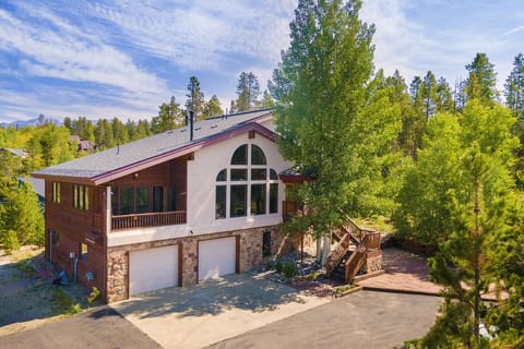 Front of house - 4-car tandem attached garage