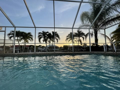 Sunset at the pool