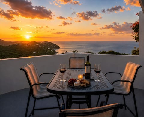 Enjoy sunsets or your morning coffee on the balcony with  panoramic views.  