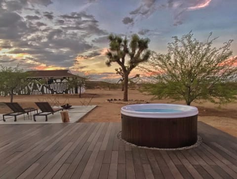 Stargazing deck and hot tub