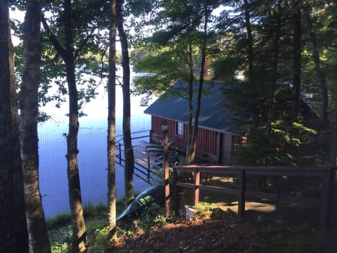 View from main cabin to boat house