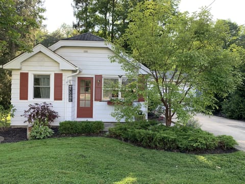 Our sweet cottage front in the Summer!