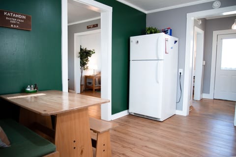 Breakfast nook in kitchen.