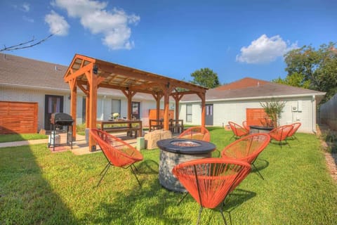 Gather around the firepit on a cool evening.